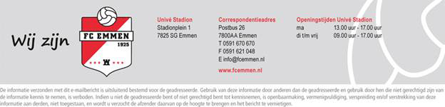 Wie wordt….. de nieuwe naamgever van het FC Emmen stadion